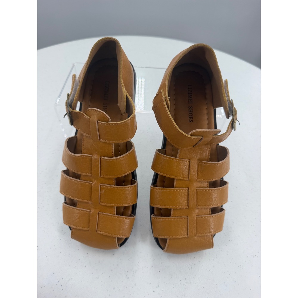 Lizimei Tan Faux Leather Fisherman Sandals  Women's Size 5.5 (CN 225) NEW-no tag - Picture 11 of 11